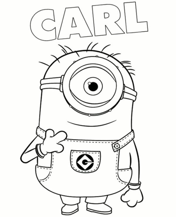 Minion carl coloring page to print for free minion coloring pages minions coloring pages cartoon coloring pages