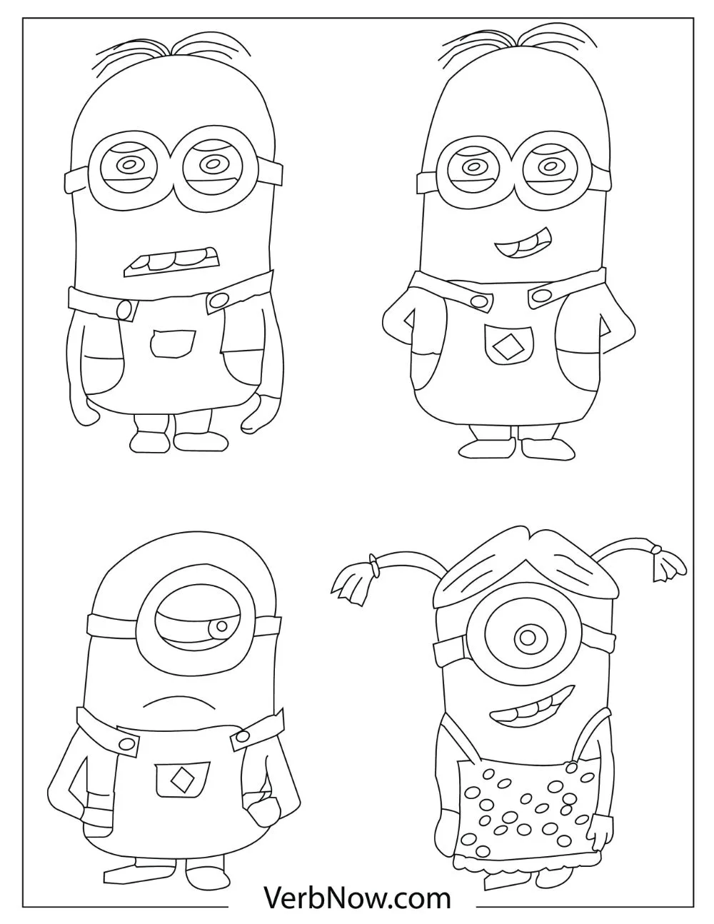 Free minions coloring pages for download printable pdf