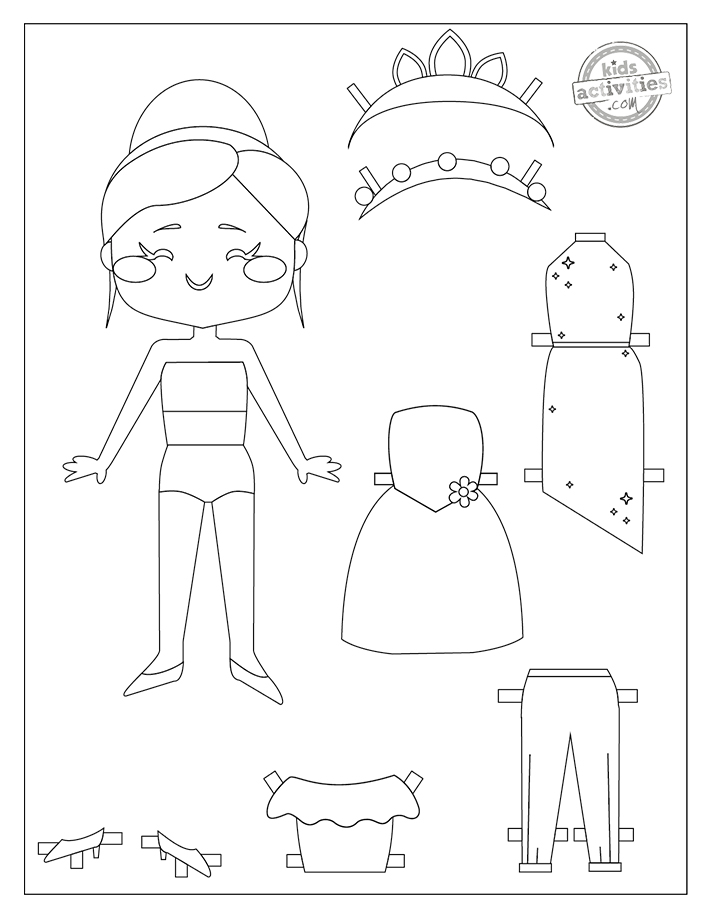 Free dress up paper dolls coloring pages kids activities blog