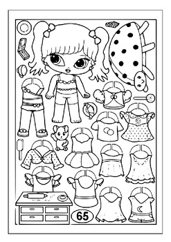 Printable paper doll clothes coloring pages for creative kids pages