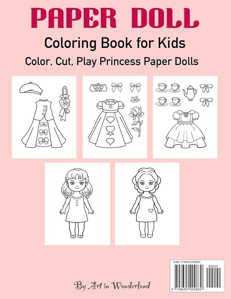 Paper doll lor cut play little princess loring book for kids