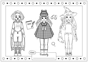 Coloring pages dolls