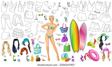Paper doll outline images stock photos d objects vectors