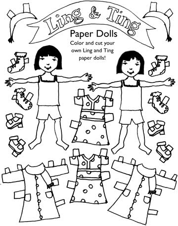 Ling and ting paper dolls for you