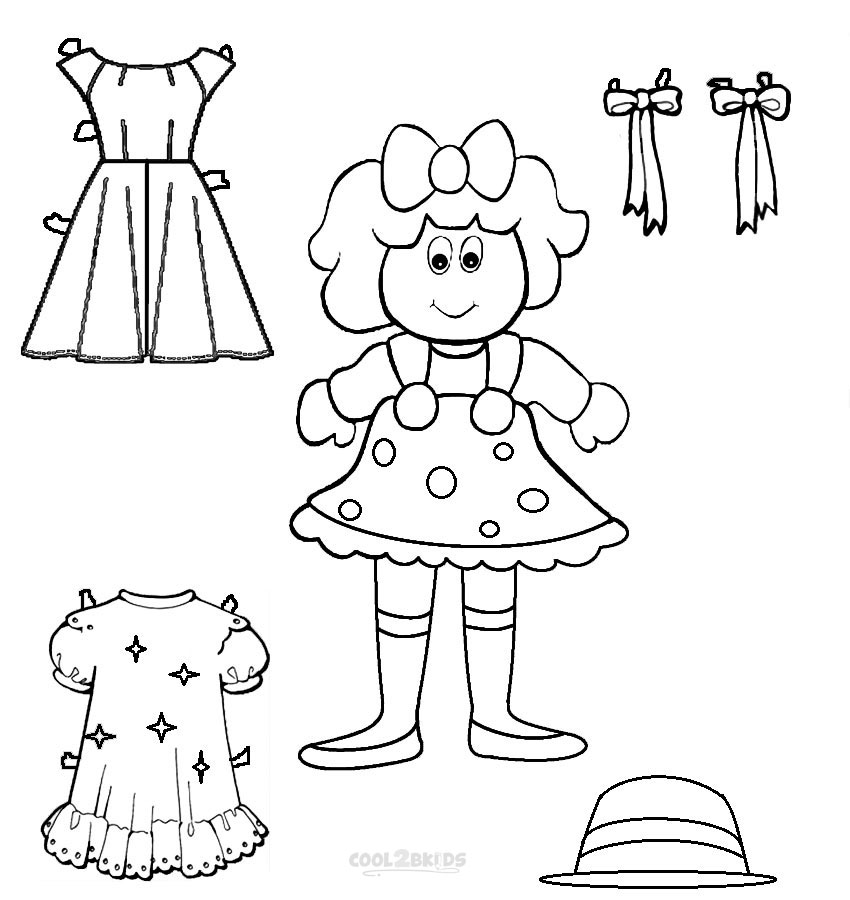 Free printable paper doll templates