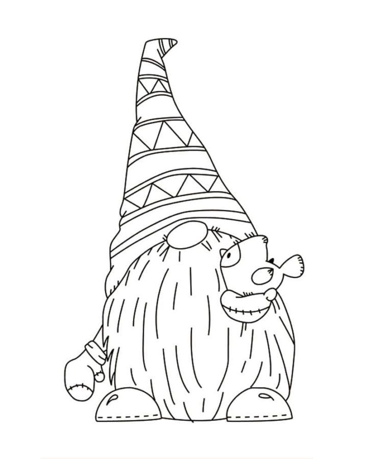 Gnome coloring pages pictures free printable christmas coloring pages christmas colors christmas gnome