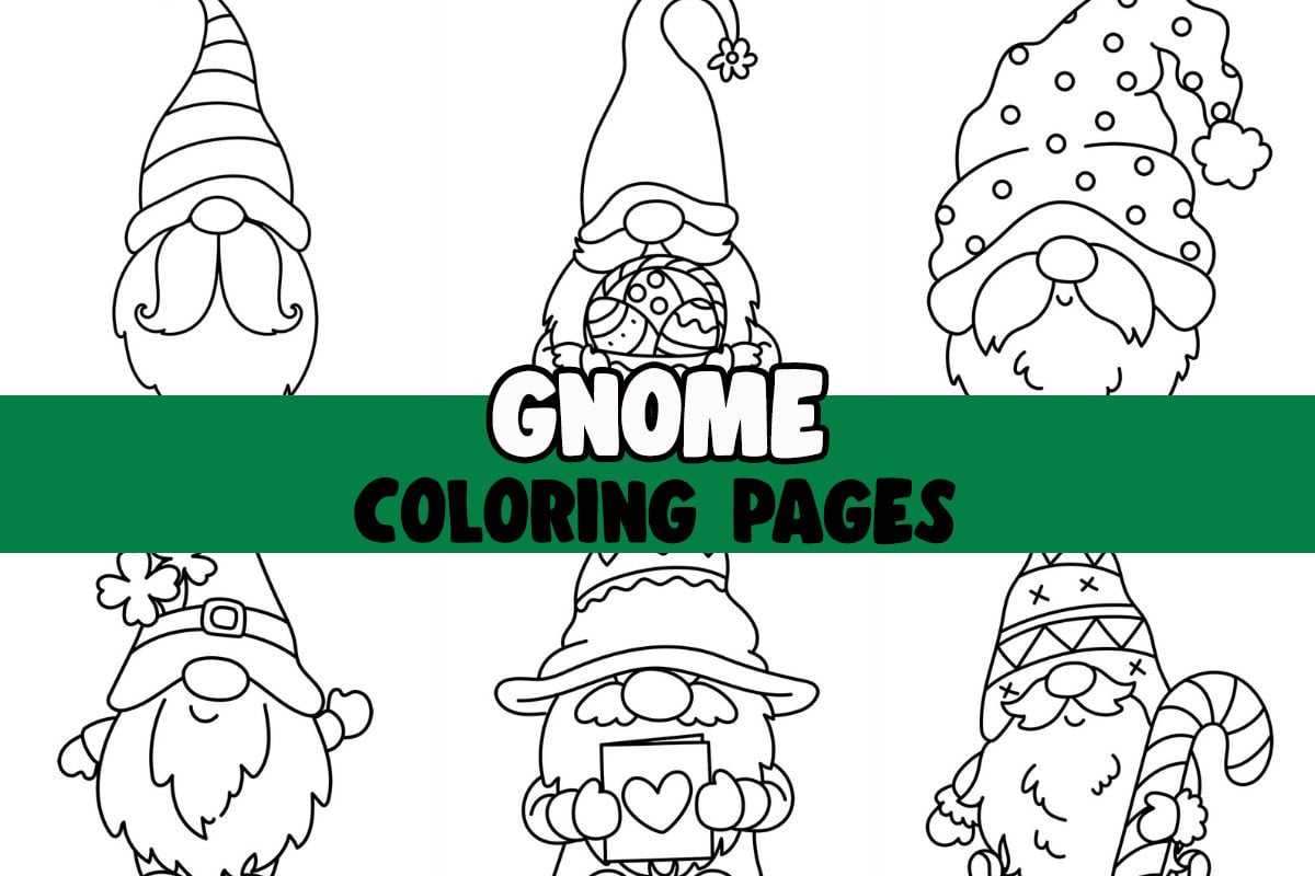 Gnome coloring pages free printables