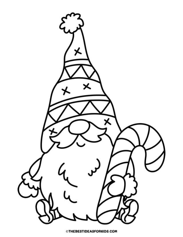 Gnome coloring pages free printables