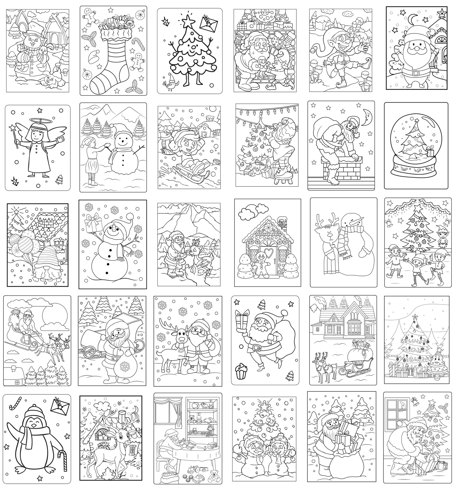 Free christmas coloring book coloring pages for christmas