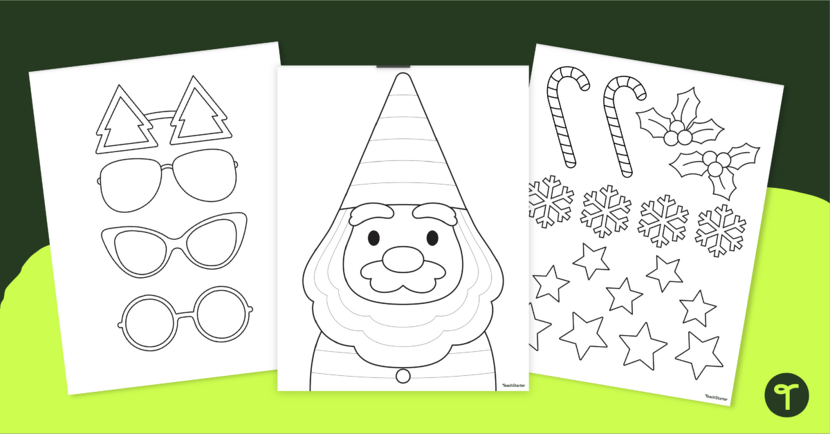 Funky christmas gnome template teach starter