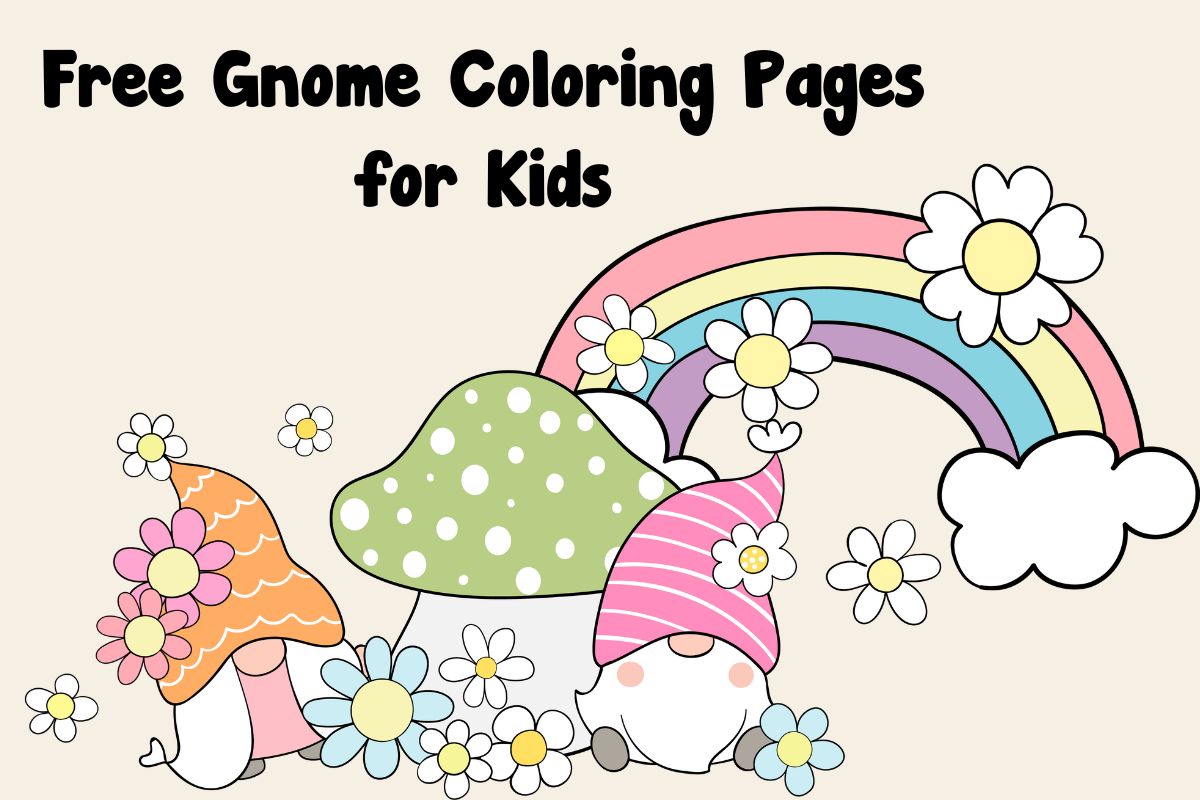 Free gnome coloring pages and fun facts for kids