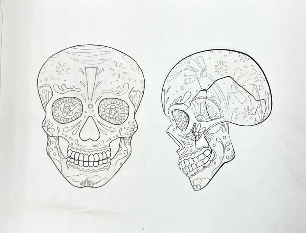 Paper machã skulls