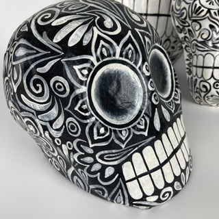 Paper mache folk art mexican sugar skull