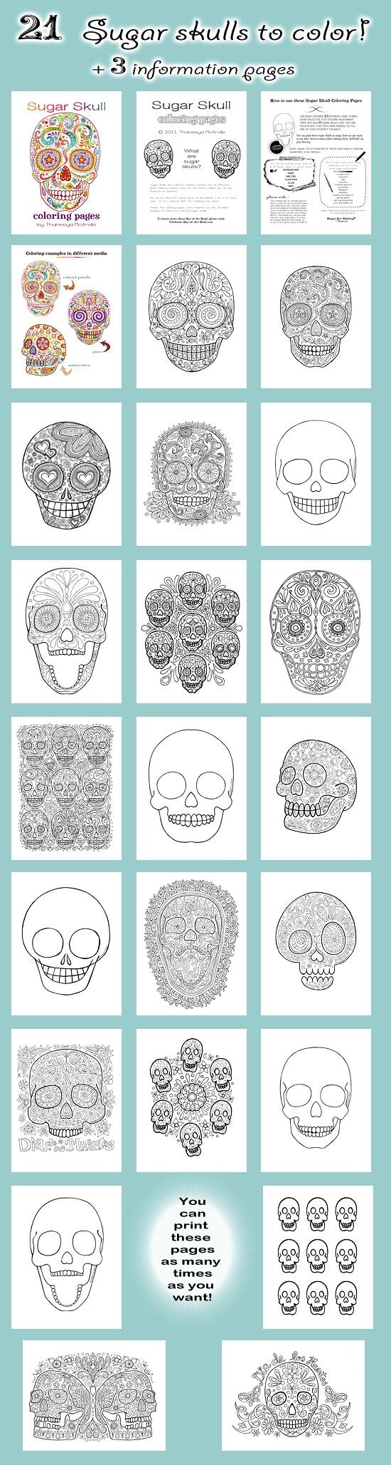 Best skull template ideas skull coloring pages skull coloring pages