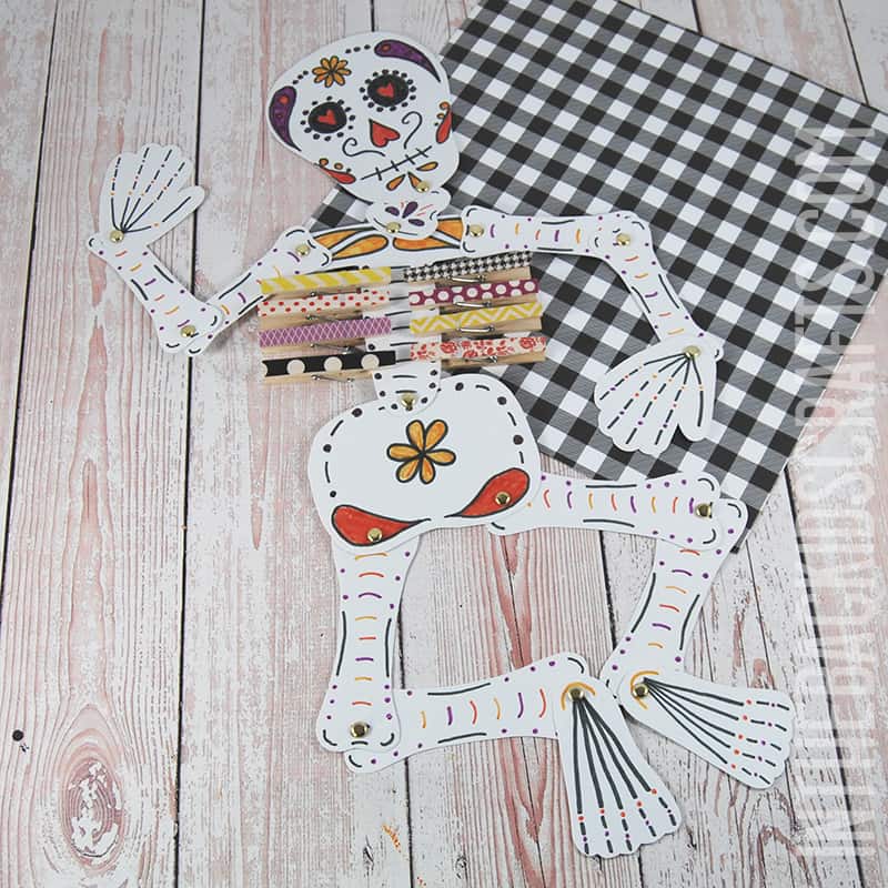Day of the dead craft skeleton with free template â in the bag kids crafts