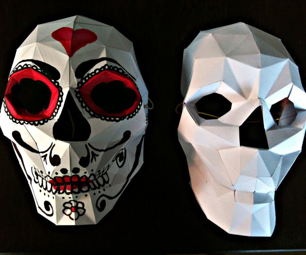 Bonus papercraft skull mask steps with pictures