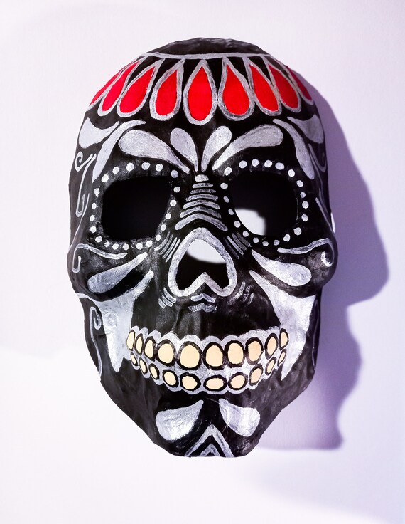 Mexican skull mask made of paper mache