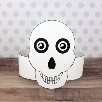 Halloween skull paper hat