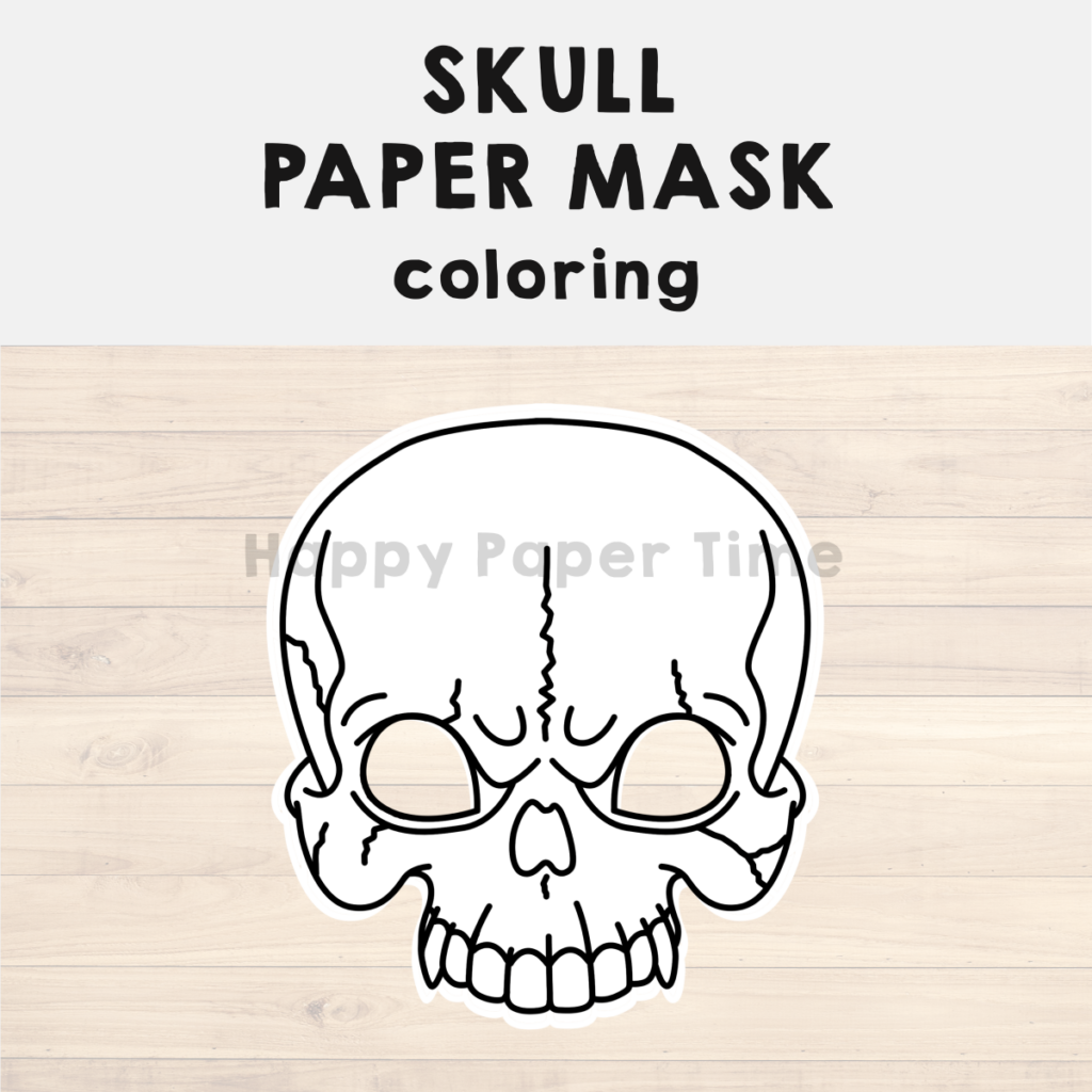 Halloween paper masks printable coloring craft activity costume template made by teachers
