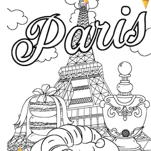 Paris coloring sheet