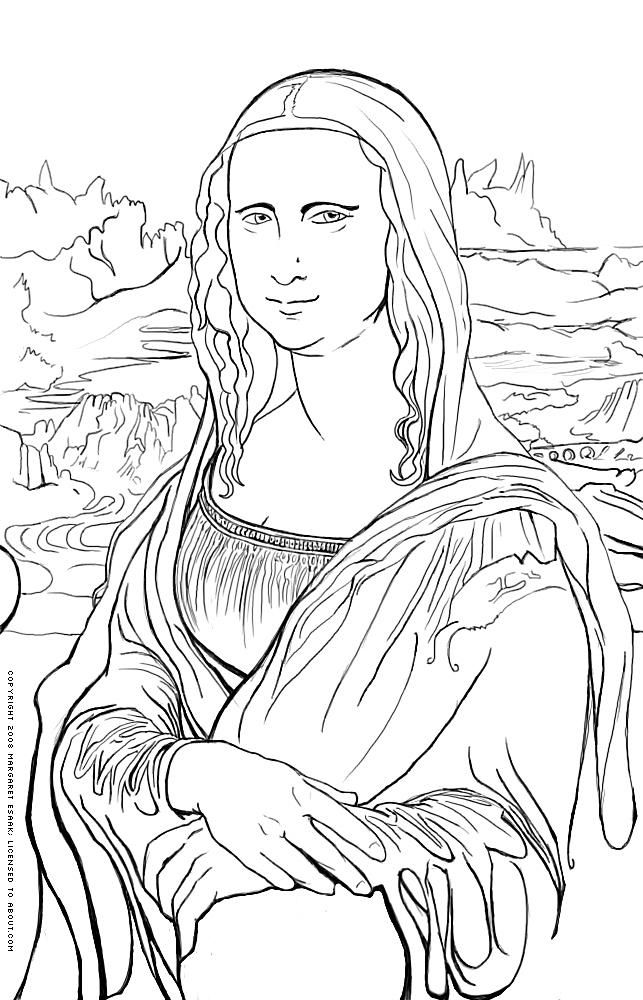 Free art history coloring pages