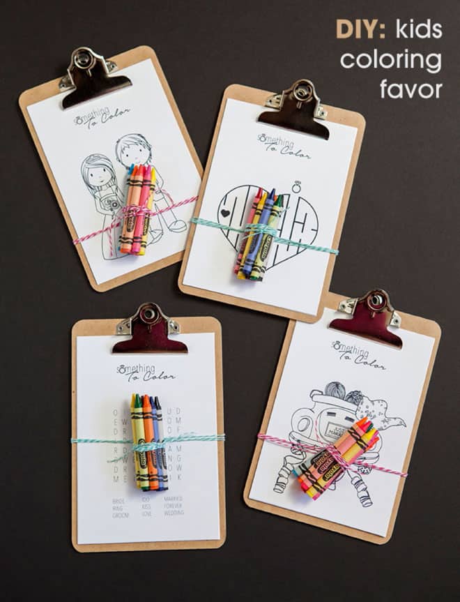 Kids loring favors with free printables