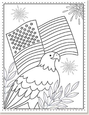 Free coloring pages of the american flag for kids