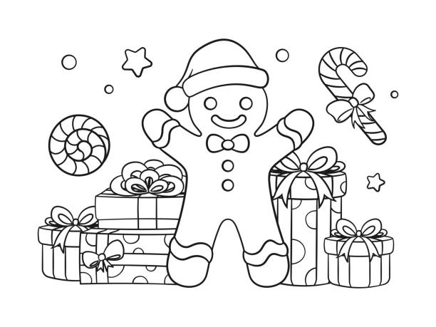 Christmas coloring pages stock photos pictures royalty