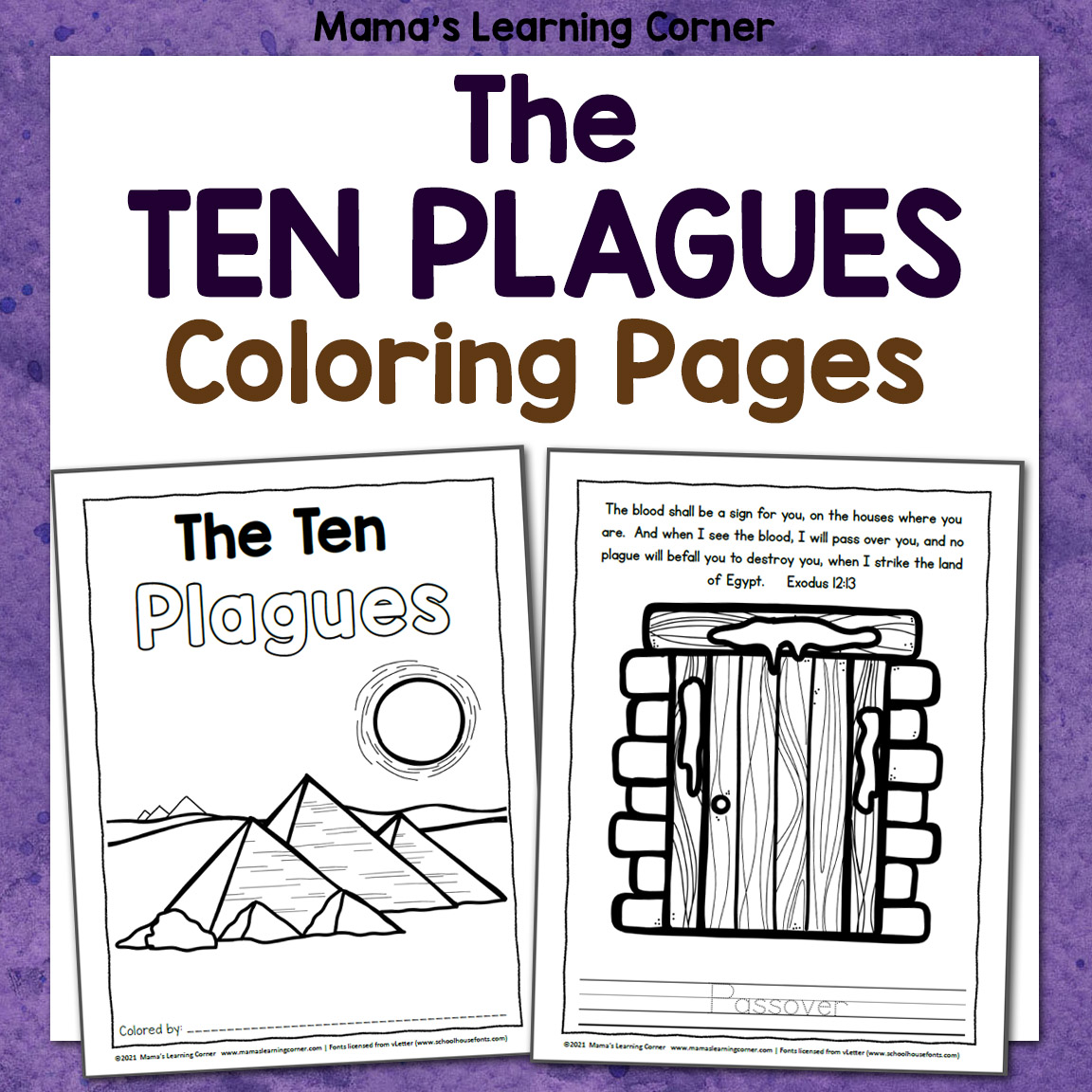 The ten plagues coloring pages made by teachers