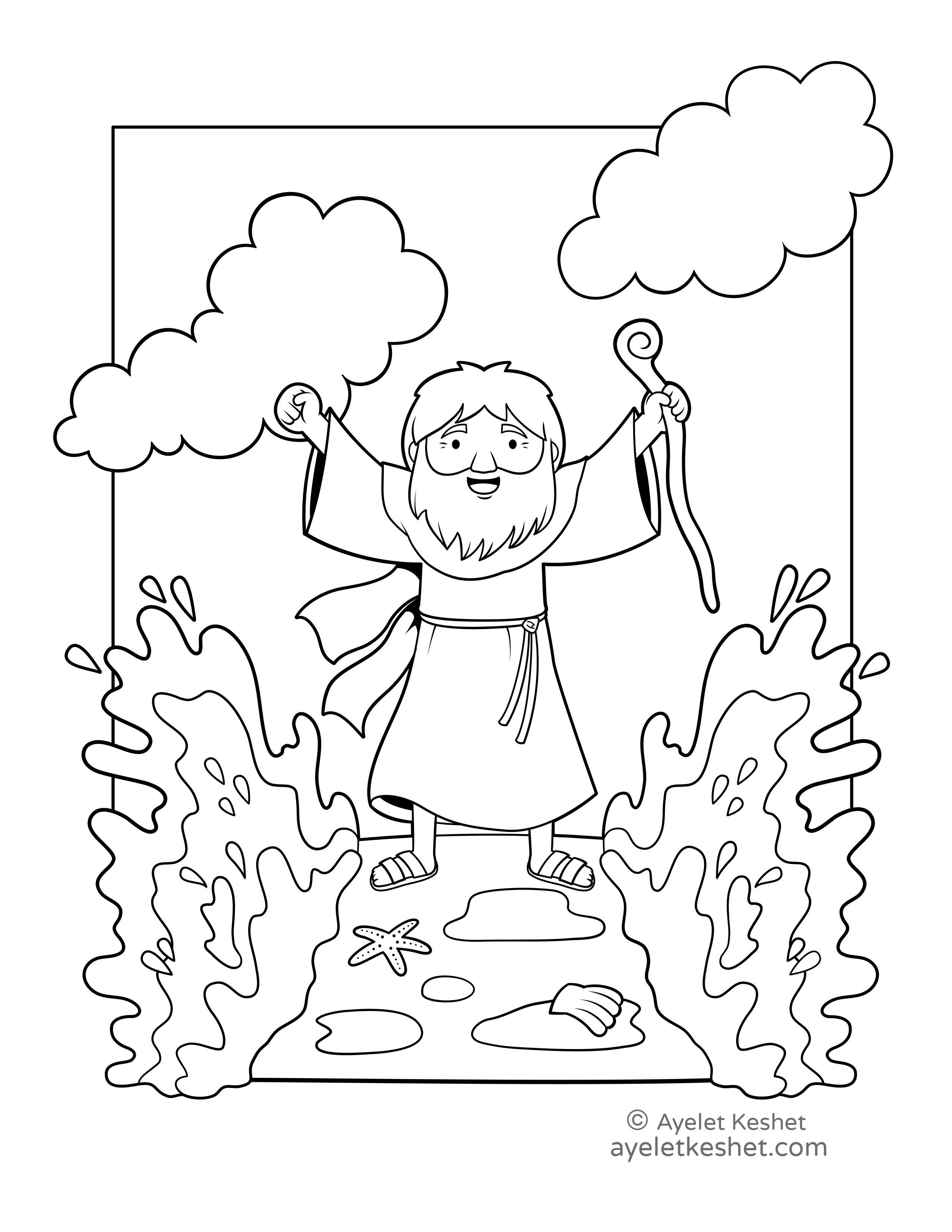Passover coloring pages with cute illustrations