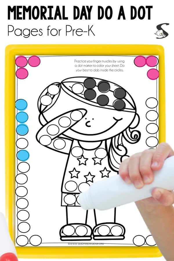 Free printable patriotic coloring pages for preschool fine motor do a dot