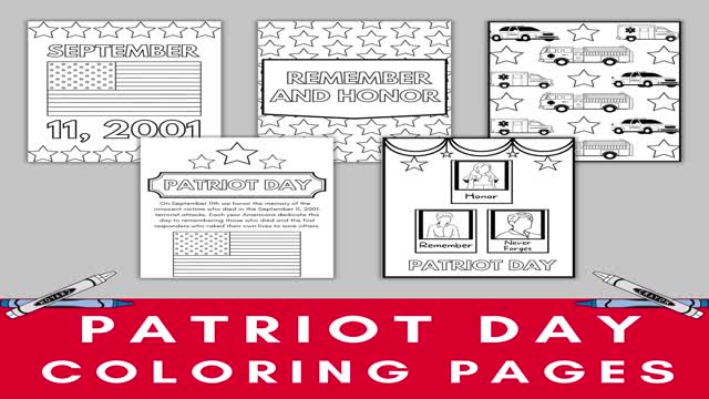 September patriot day printable coloring pages