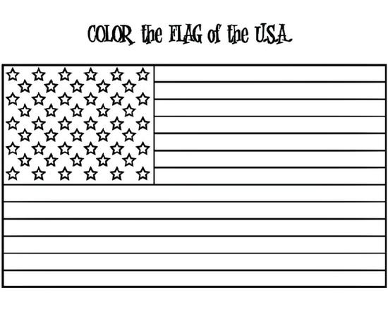 American flag coloring page