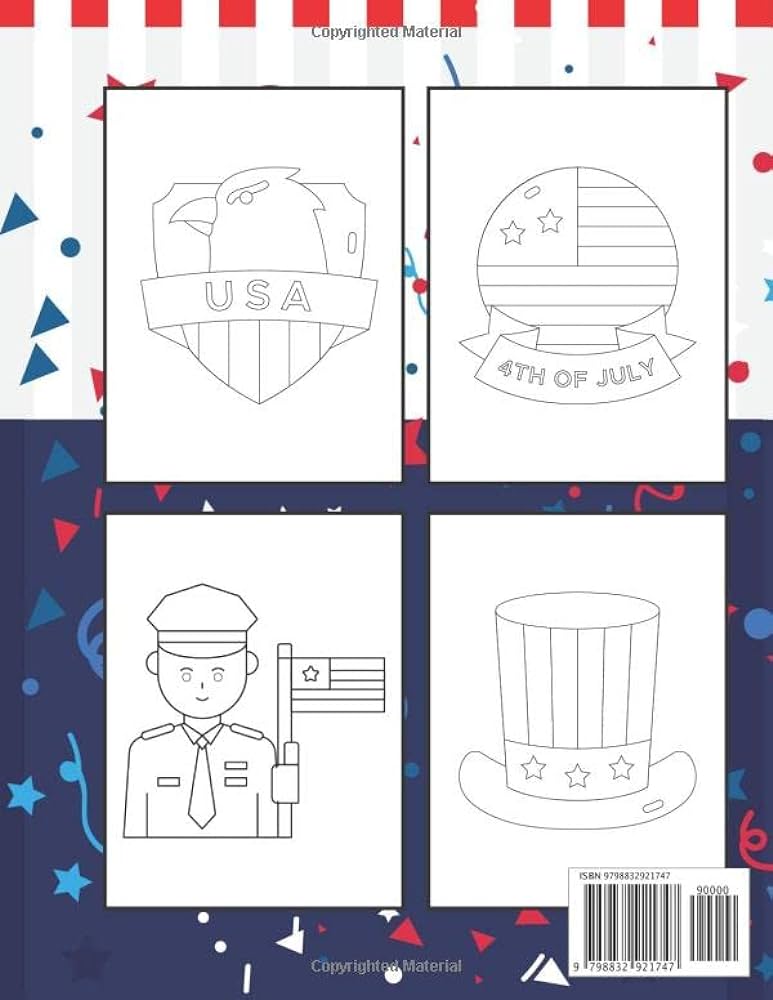 Th of july independence day loring book for kids ages