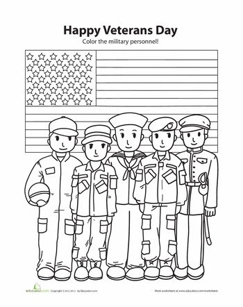 Happy veterans day worksheet education veterans day coloring page veterans day activities veterans day