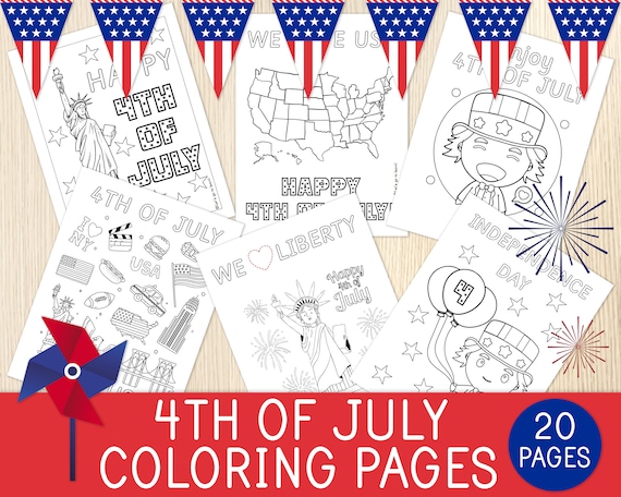 Th of july coloring pages independence day patriotic coloring sheets fourth of july party coloring book printable for kids
