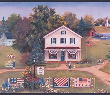 Chesapeake retro american village fahnen see patriotischen wallpaper borr retro