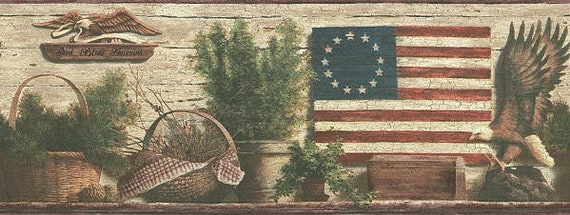 Patriotic eagle wallpaper border