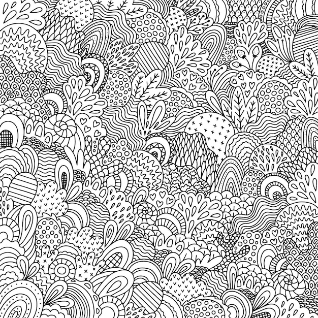 Pattern coloring book vectors illustrations for free download