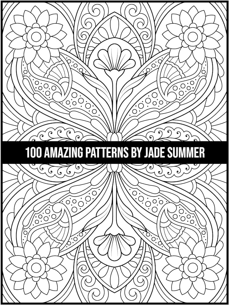 Amazing patterns an adult coloring book with fun easy and relaxing coloring pages summer jade books