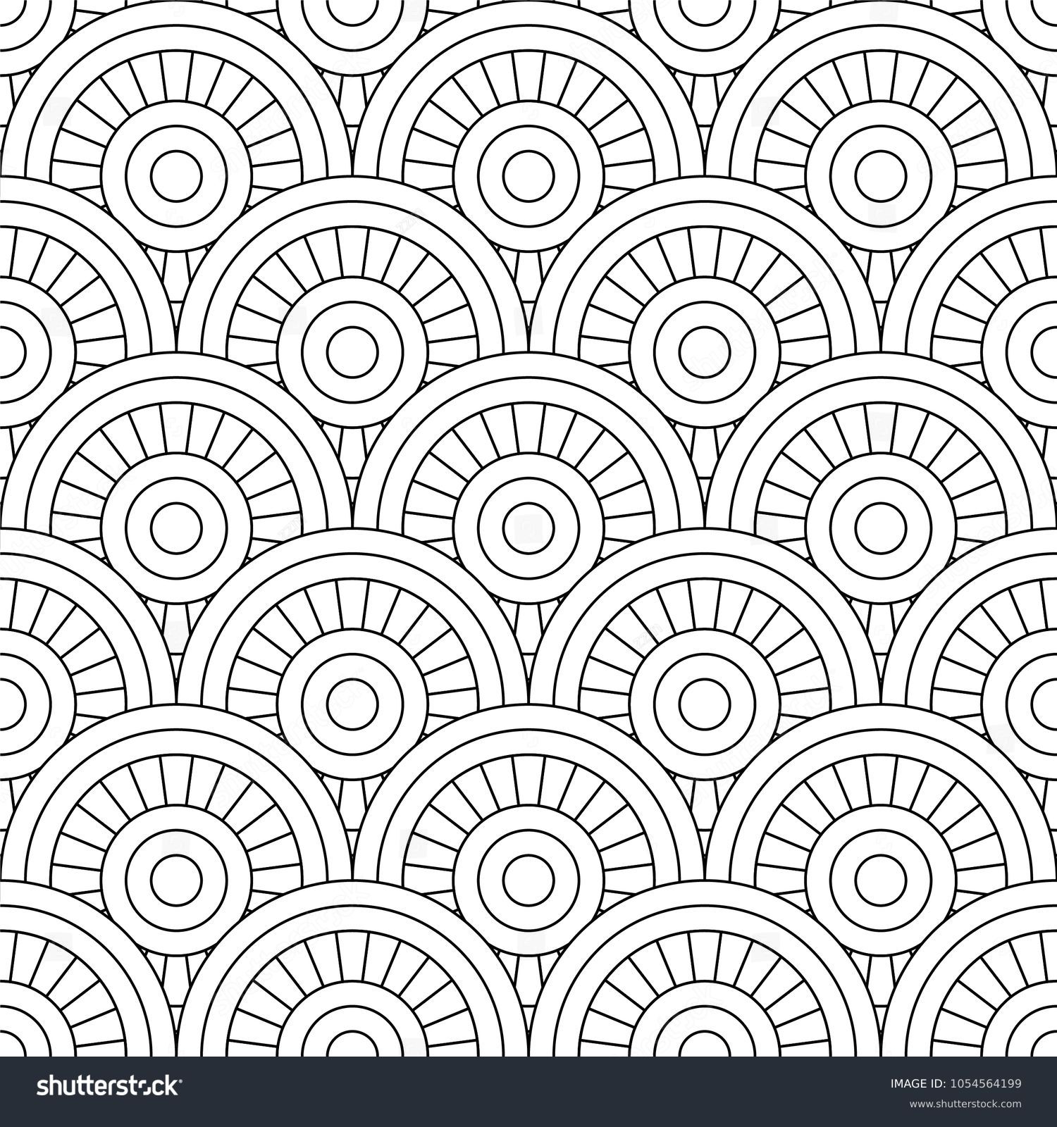 Black white geometric pattern coloring pages royalty