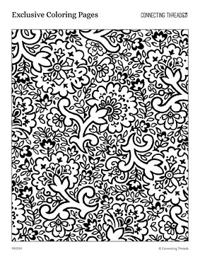 Fabric design coloring page pack