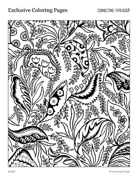 Fabric design coloring page pack