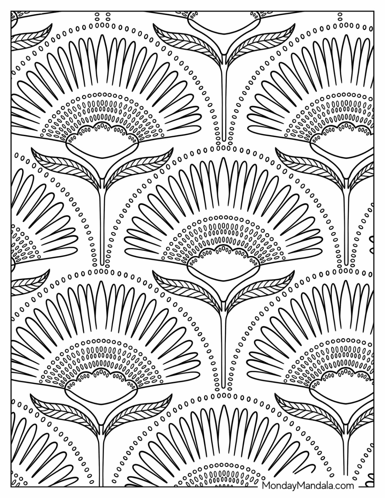 Pattern coloring pages free pdf printables