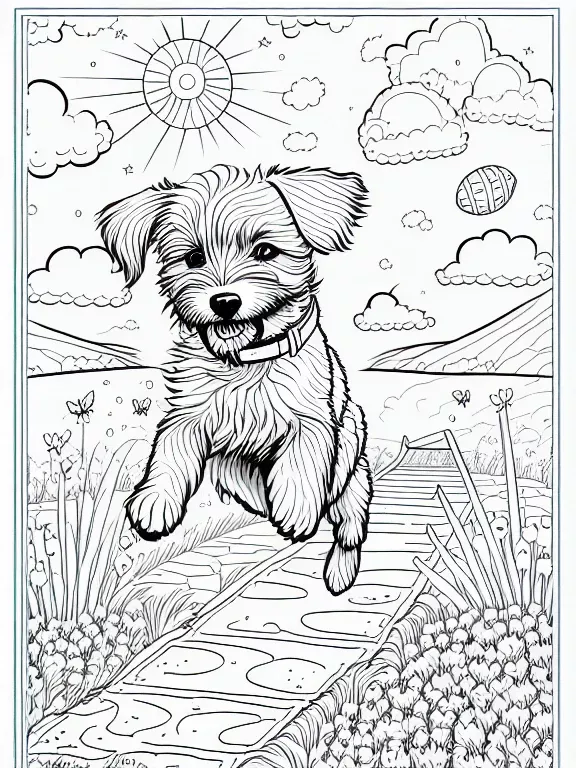 Unleash your creativity with free coloring pages of joyful dogs running in far distances dog coloring book puppy coloring pages animal coloring books