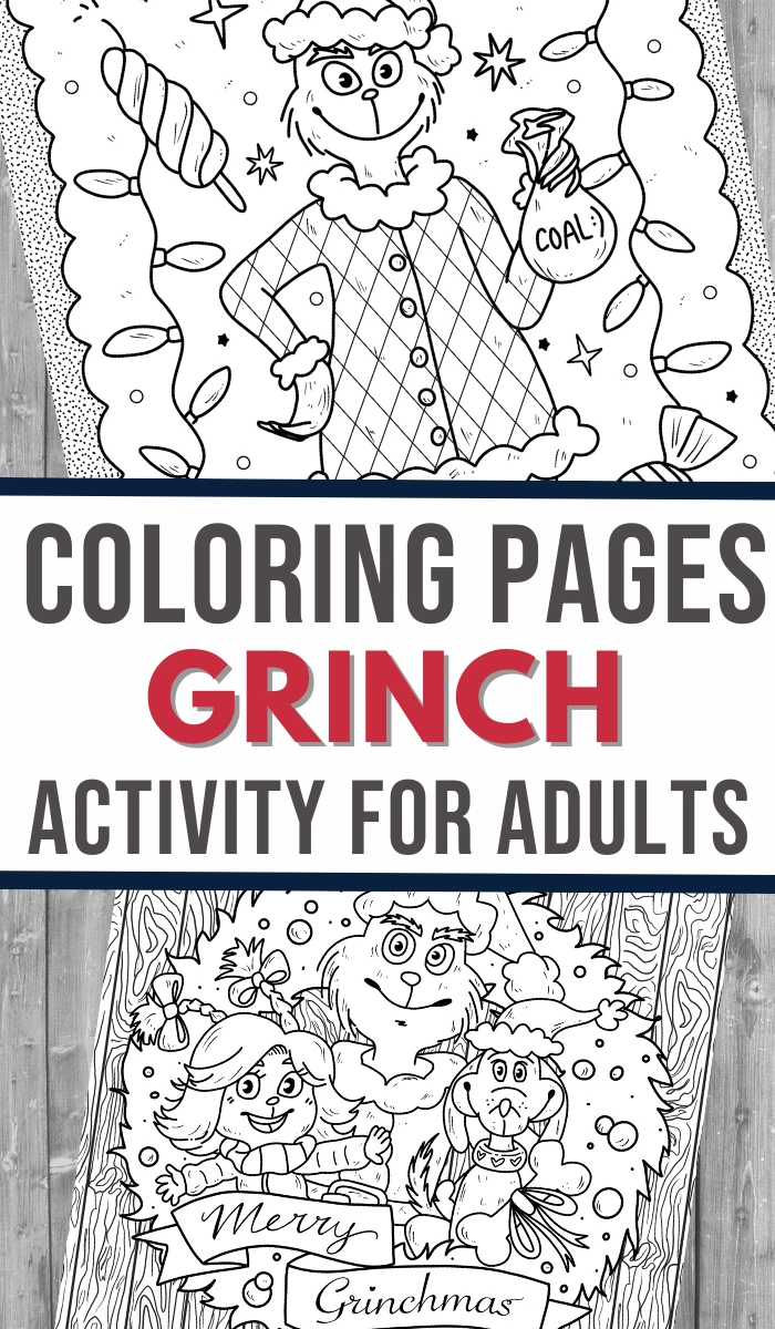 Grinch coloring pages for adults