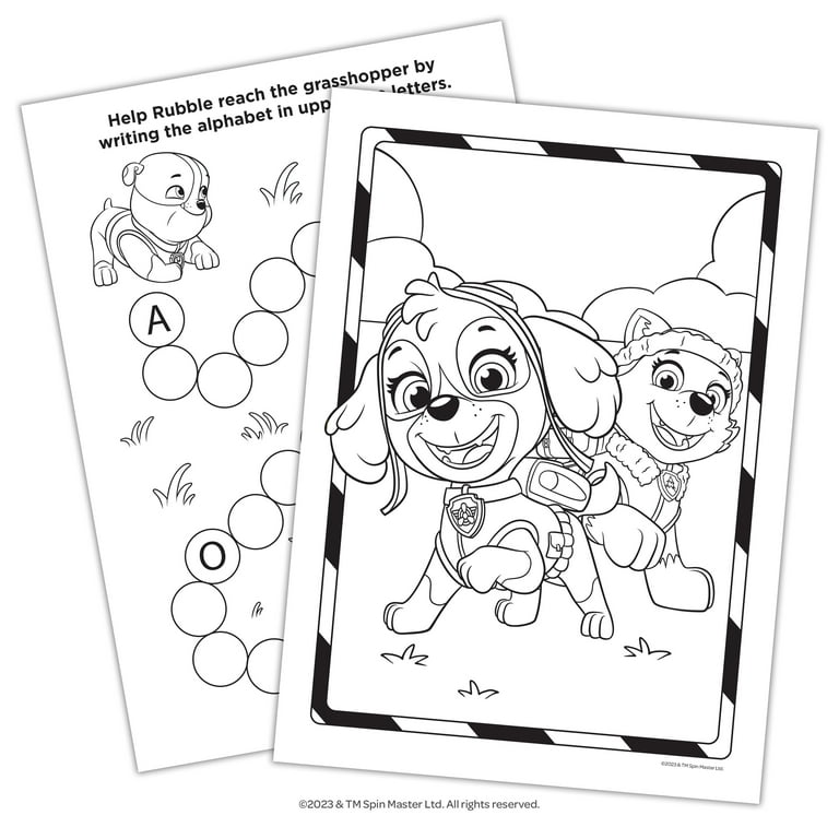Paw patrol jumbo coloring book pages
