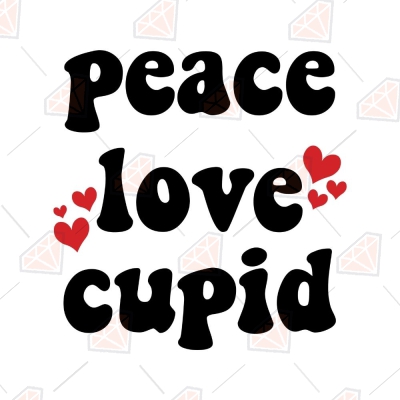 Peace love cupid svg cut file