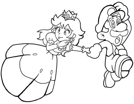 Princess peach and mario coloring book for kids mario coloring pages super mario coloring pages coloring pages
