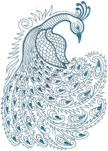 Peacock embroidery design